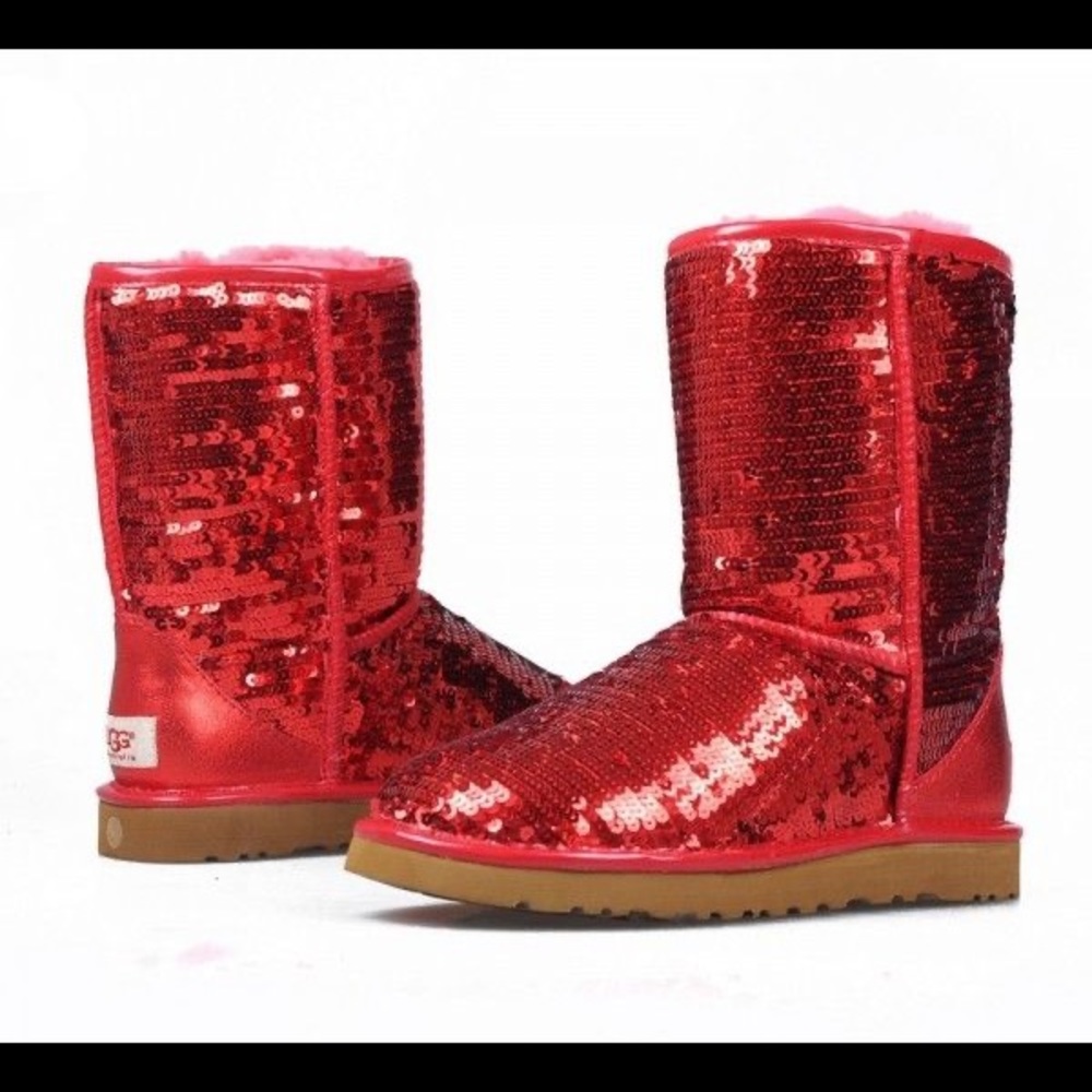 Red Sequin Uggs